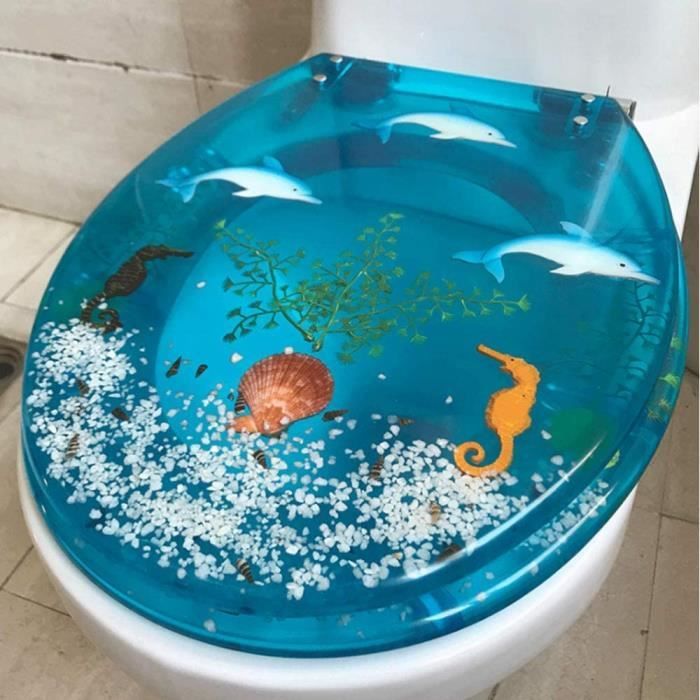 Si ge De Toilette Resine TransparenteDescente Progressive Abattant