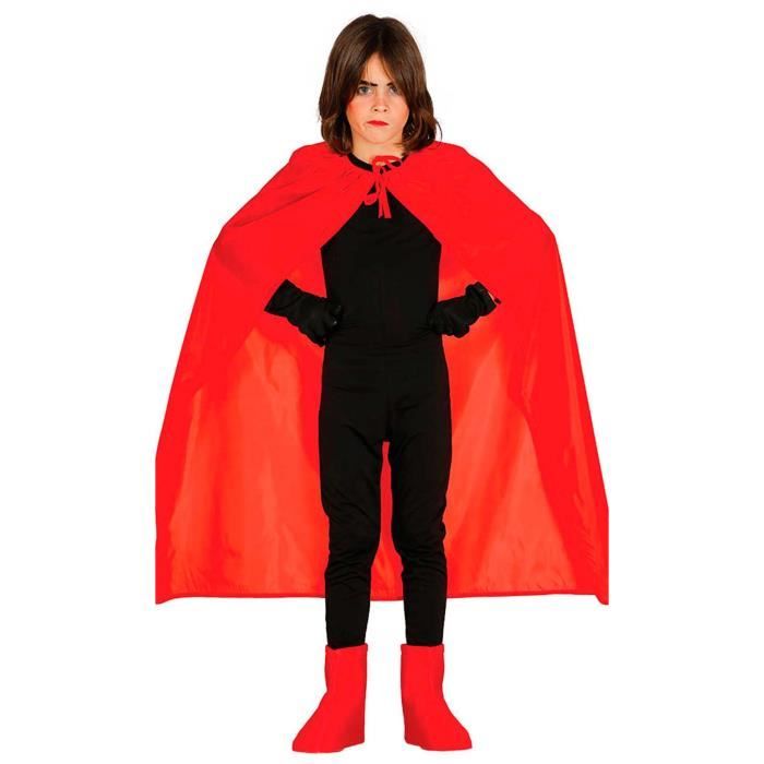 Cape Doudoune Rouge Pour Enfants - Costume Cosplay Halloween Légère Et Durable