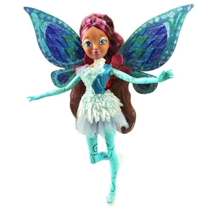 Butterflix Fairy Winx Club Layla Aisha Poupée 28cm avec magique Robe 