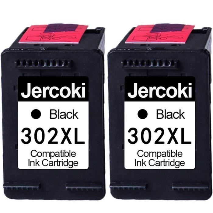 Cartouche Encre Officejet 3833 2 Noir Cartouches d'encre Compatible pour HP 302 XL 302XL Compatible