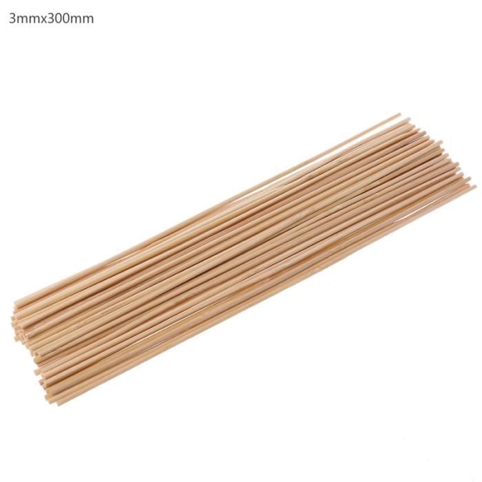150 Bâtonnets Bambou 30cm - Baguettes Bois Rondes Pour DIY, Cuisine Et Artisanat