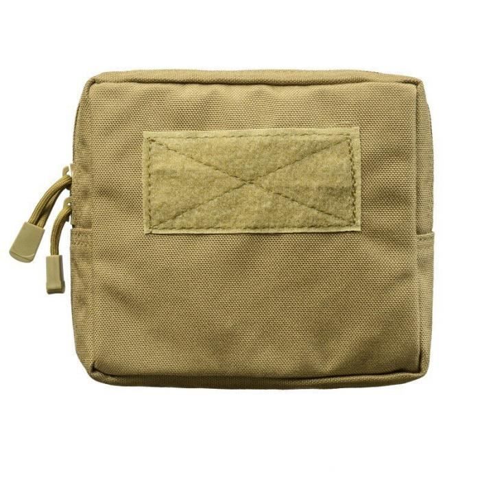 Pochette Tactique Molle EDC Noire - Portefeuille Mini Portable Avec Mousqueton