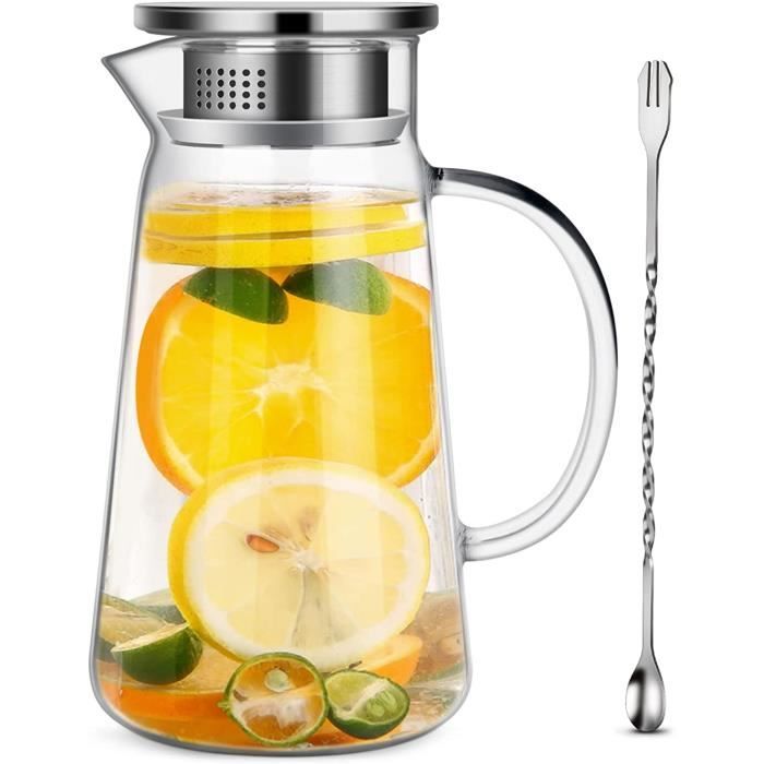 D'Eau Froide Grand Pichet En Verre Avec Couvercle Verre À Shot Avec Couvercle Bouilloire À Thé