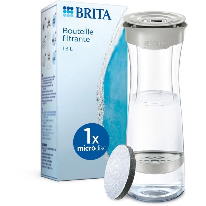 Bouteille filtrante BRITA 1031311 - Gris pastel - 1 filtre MicroDisc inclus