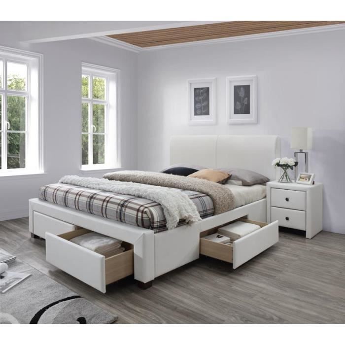 Lit Adulte Design 2 Personnes 160 X 200 Cm Achat Vente Lit