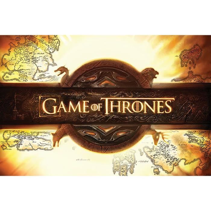 Poster Game Of Thrones les 7 Royaumes Cdiscount Maison