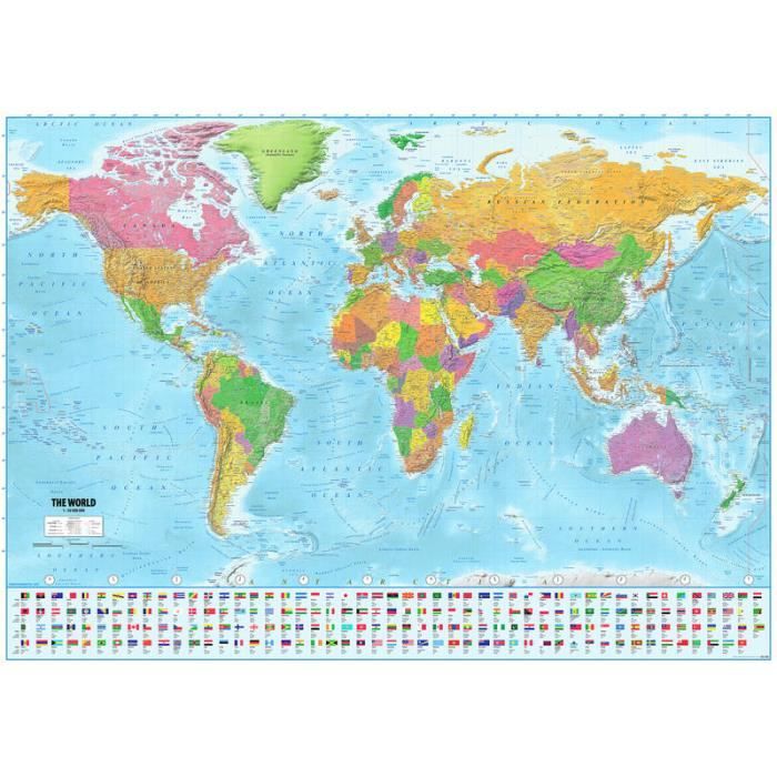 carte du monde grand format