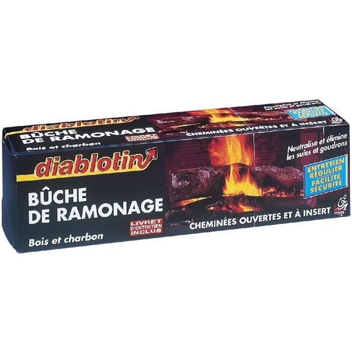 Lot de 2 bûches de ramonage Pyrofeu pour insert (avec Certificat) -  Provence Outillage