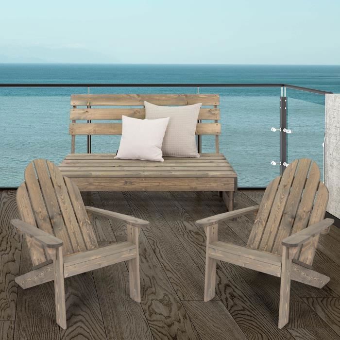 Banc Déco Gris Délavé Classique Banc De Jardin 3 Places En Bois Massif Pin/ Épicéa - 120x76,5x80cm - Gris Délavé - Haut Dossier Salon De Jardin Exterieur Banc Déco Gris Délavé Classique Banc De Jardin 3 Places En Bois Massif Pin/ Épicéa - 120x76,5x80cm - Gris Délavé - Haut Dossier Salon De Jardin Exterieur