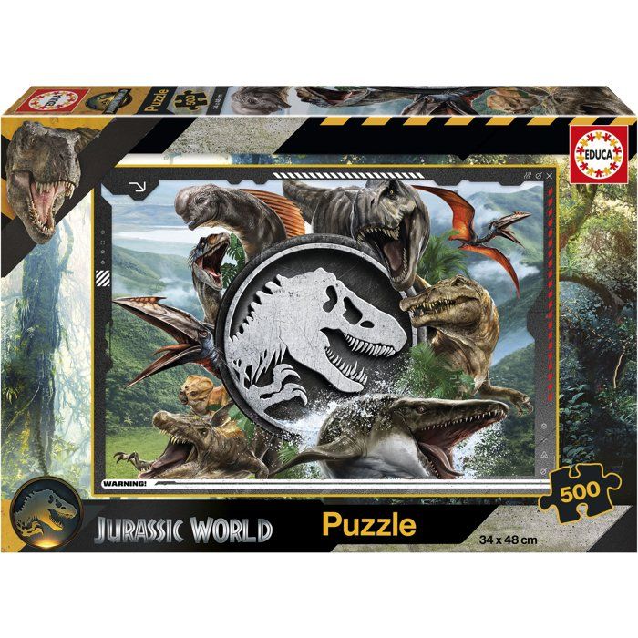 Puzzle adulte - EDUCA - Jurassic World - 500 pièces - Dinosaures - Universal