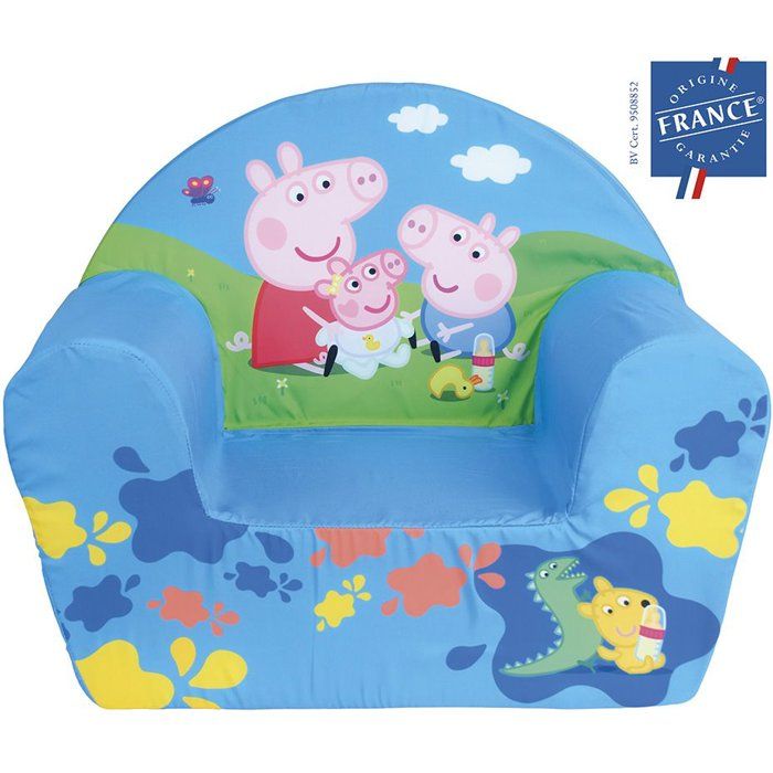 Fauteuil club enfant - FUN HOUSE - Peppa Pig Georges et Evie - Origine France Garantie - mousse confortable - 52 x 42 x 33 cm Fauteuil club enfant - FUN HOUSE - Peppa Pig Georges et Evie - Origine France Garantie - mousse confortable - 52 x 42 x 33 cm