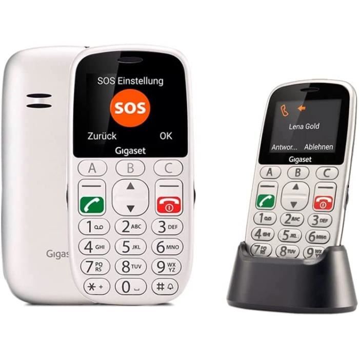 Téléphone Gigaset SIEGL390W Blanc - Double SIM - 2,4 pouces - Batterie 800 mAh