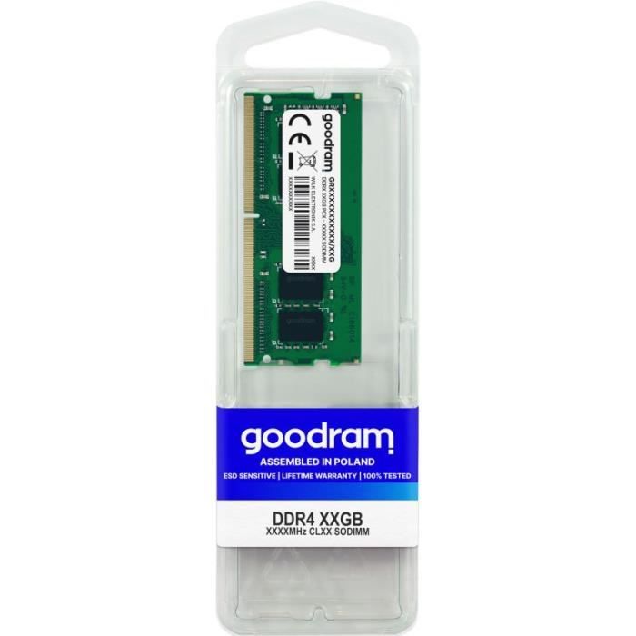Mémoire RAM DDR4 SODIMM - GOODRAM - MM12375420 - 16Go - 3200MHz - Blanc