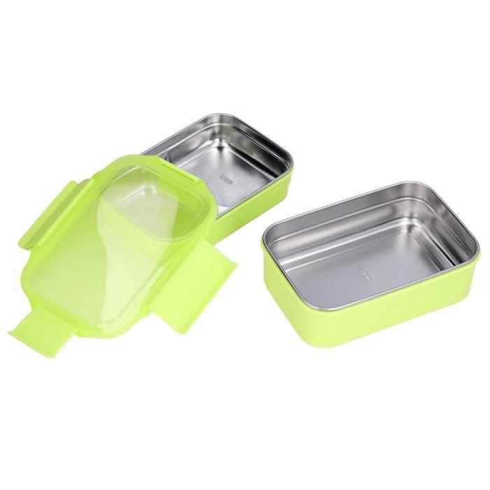 (vert) 02 015 Boîte à Bento Boîte à Lunch En Acier Inoxydable Isolée Et