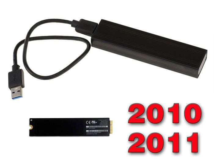 Boitier Aluminium USB 3.0 Pour SSD de MACBOOK 2010/2011 en 12+6 broches
