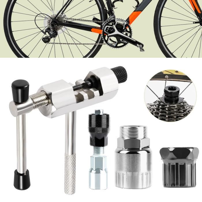 Kit d'outils de vélo engrenage extracteur manivelle extracteur pédalier chaîne whip