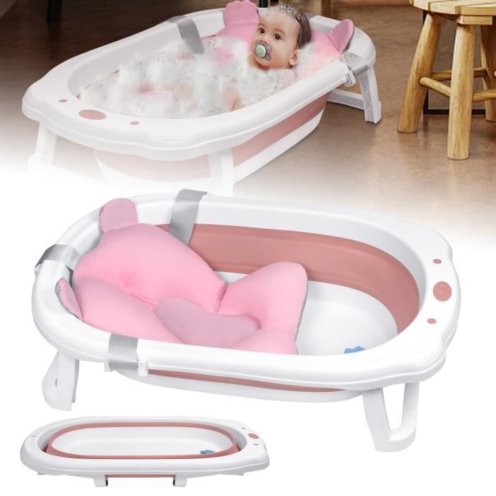 Baignoire Bébé Ergonomique Pliable et Rabattable I pour Nouveau-nés