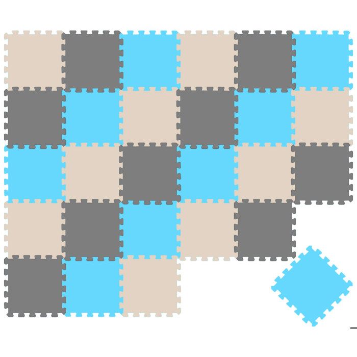 Tapis Puzzle de Sport 90x90cm mousse EVA 25mm incl encadrement Noir Tapis Puzzle de Sport 90x90cm mousse EVA 25mm incl encadrement Noir