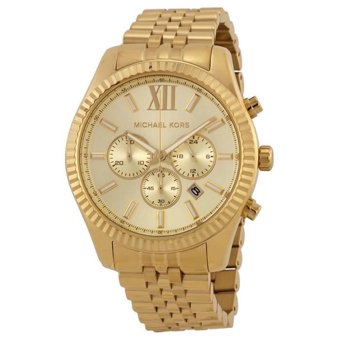 Montre michael 2025 kors homme doré