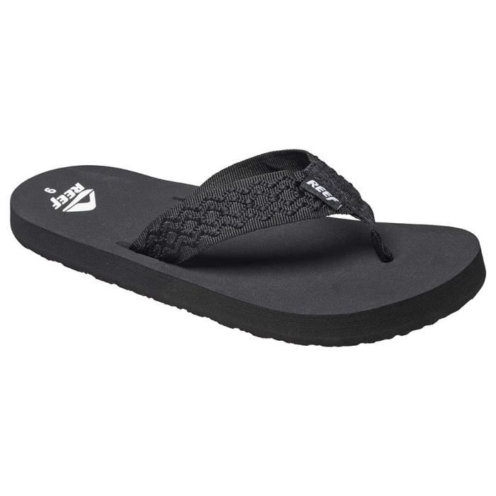 Sandalettes flip flop homme - Reef Smoothy - Noir - Confortable et durable