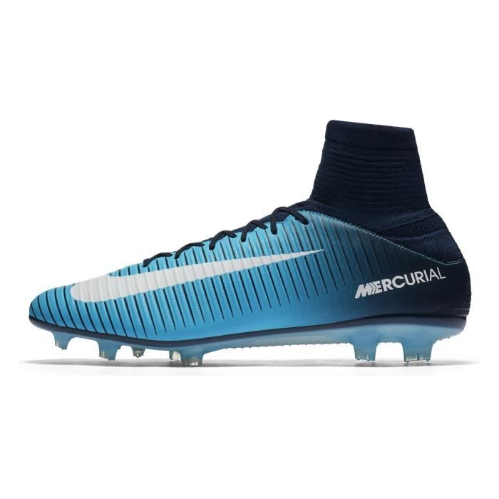 Chaussures football Nike Mercurial Veloce III DF FG Bleu ...