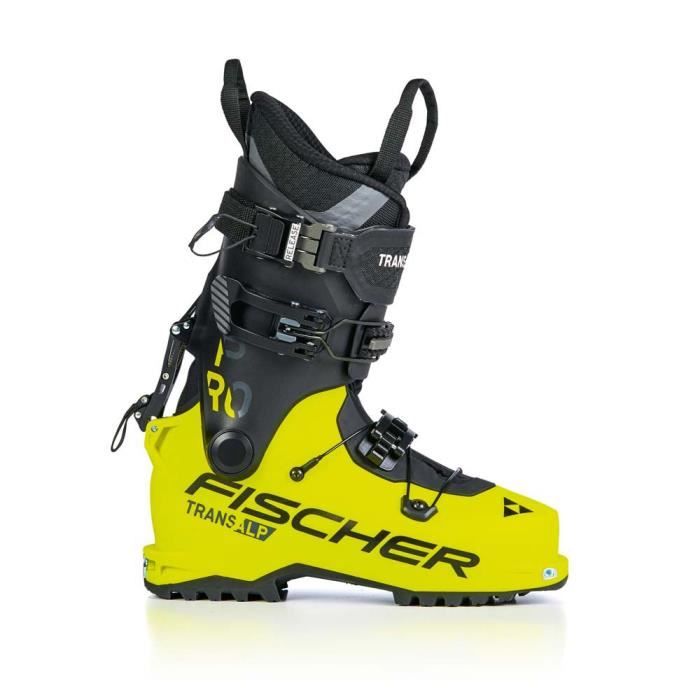 Fischer Transalp Pro Chaussures de ski de tourisme pour homme, Jaune, noir, 24,5