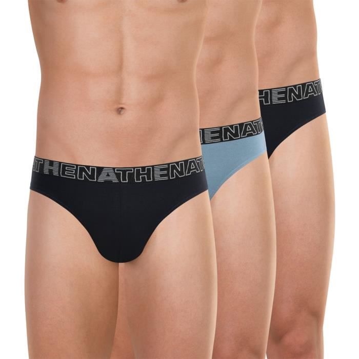 Lot de 3 slips homme Basic Color Noir Cdiscount Pret a Porter