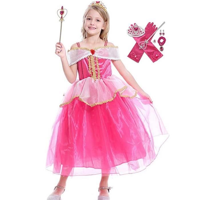 AmzBarley Déguisement Fille Sirène Robe de Princesse Habillée d'Carnaval  Cosplay Noël Manche Longue Enfants Robes - 2 à 10 ans - Cdiscount Jeux -  Jouets