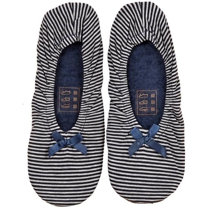 Chaussons ballerines INFINITIF Femme Bleu Textile