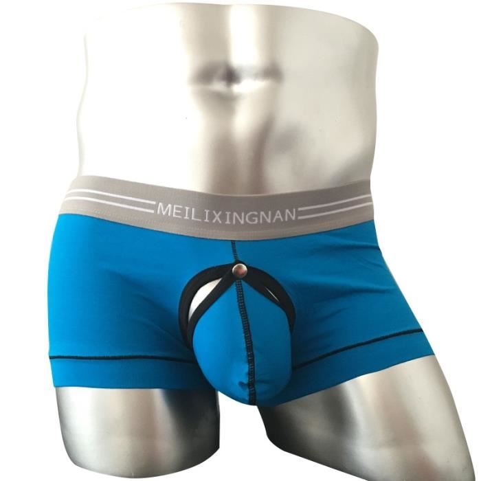 Caleçon,Boxer hommes grande poche de pénis ouvert avant sans entrejambe mâle sexe sous vêtements Caleçon,Boxer hommes grande poche de pénis ouvert avant sans entrejambe mâle sexe sous vêtements