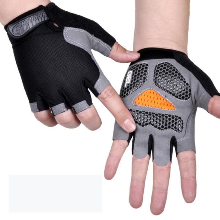 gants de course pour hommes et femmes VBIGER Gants de cyclisme chauds avec écran tactile antidérapant Bleu Medium