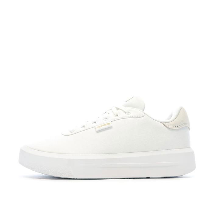basket compensée blanche adidas