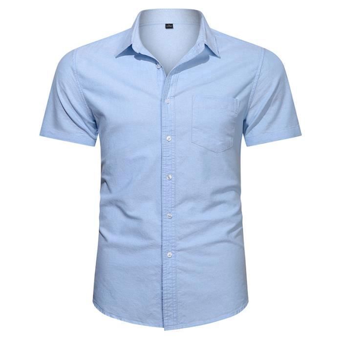 Chemise Homme Vintage Izod Jeans Manches Courtes - Taille L - 100% Coton - Occasion Très Bon état