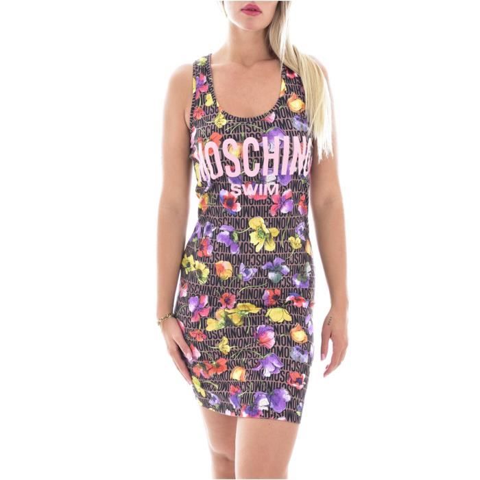 Robe stretch print fleuri Moschino Femme Multicolore Cdiscount Pret a Porter