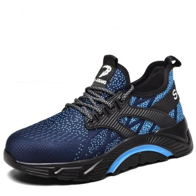 Chaussures De Sécurité Légères Respirantes – Baskets De Travail Homme Femme Avec Embout Acier Et Semelle Anti-Perforation Kevlar
