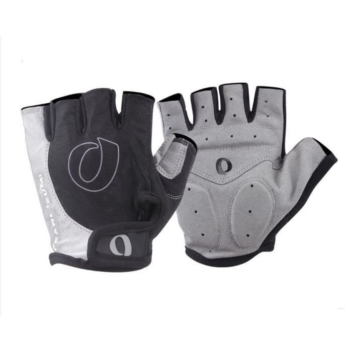 Gants Cyclisme RockBros – Demi-doigts, Soie Glacée, Noirs, Antichoc (VTT/route)