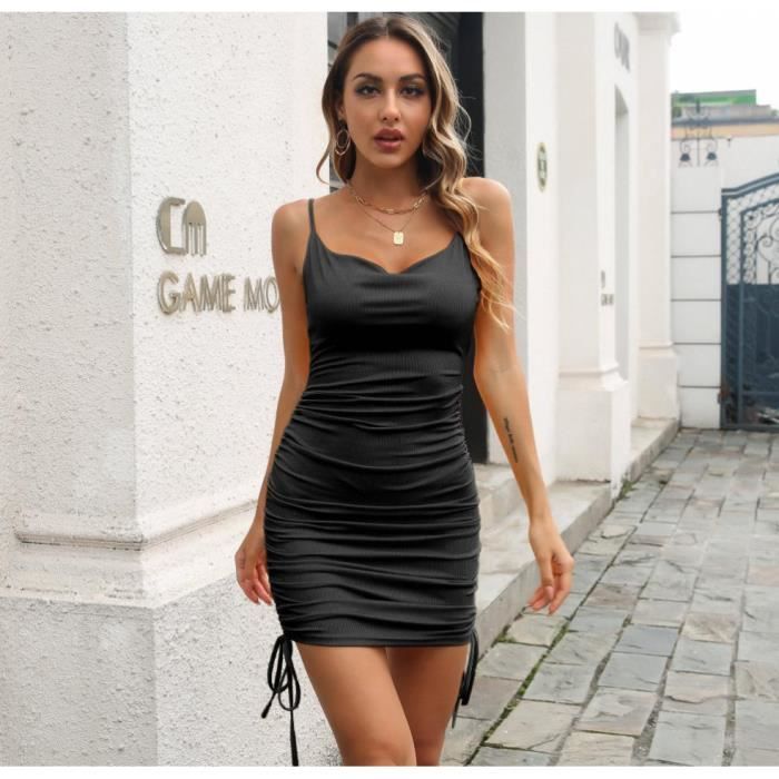 Robe moulante bretelle on sale
