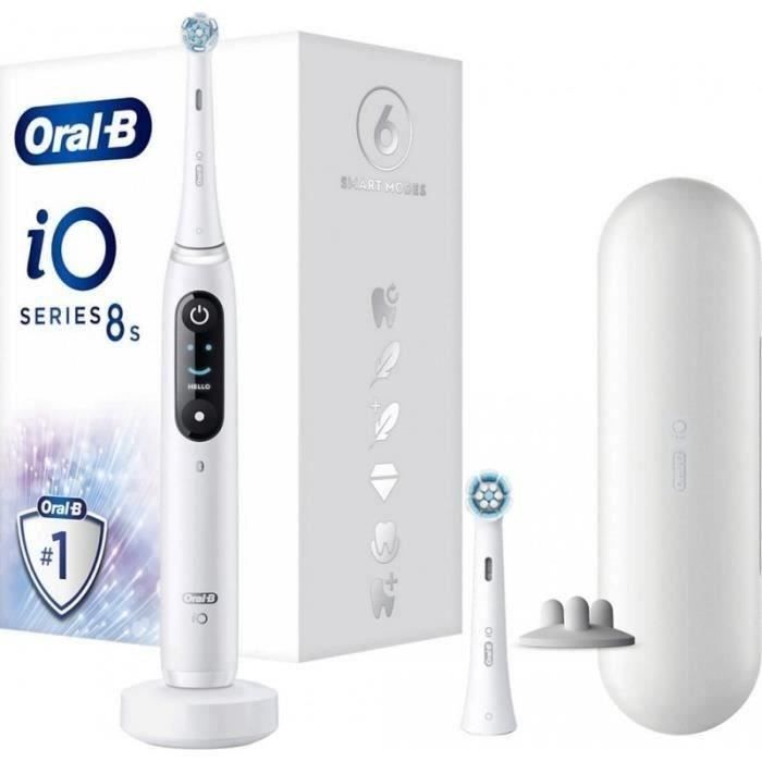 Brosse à dents électrique - Oral-B - iO 8N - Gencives sensibles - 2 brossettes - 1 étui de voyage
