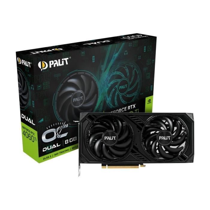 PALIT Carte Graphique Nvidia GeForce RTX 4060 Ti Dual OC 8Go Cdiscount Informatique