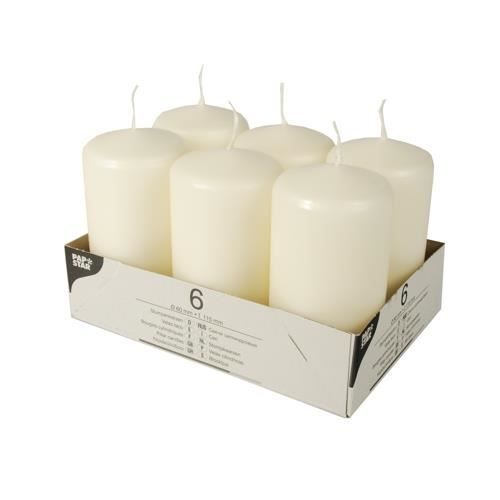 24 Bougies Cylindriques Bleu Pétrole - 60 Mm X 40 Mm - Paraffine Qualité ECA - Parfaites Pour Décoration, Ambiances - 7