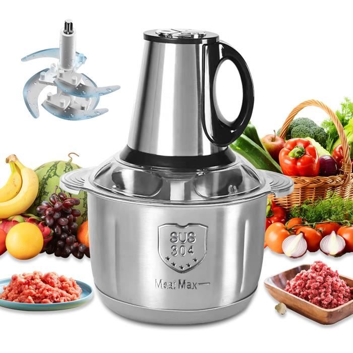 Hachoir électrique 5L, Hachoir à Viande Polyvalent 500W, 5 Niveaux de Vitesse Hachoir Électrique d'Aliments, Avec 6 Lames Amovibles Mixeur Hachoir Multifonction pour Viande Légumes et Fruits (Bleu A Hachoir électrique 5L, Hachoir à Viande Polyvalent 500W, 5 Niveaux de Vitesse Hachoir Électrique d'Aliments, Avec 6 Lames Amovibles Mixeur Hachoir Multifonction pour Viande Légumes et Fruits (Bleu A