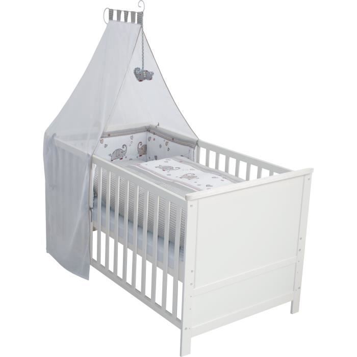 Roba Lit Bebe Evolutif Complet Jumbotwins 70x140 Cm Blanc Cdiscount Puericulture Eveil Bebe