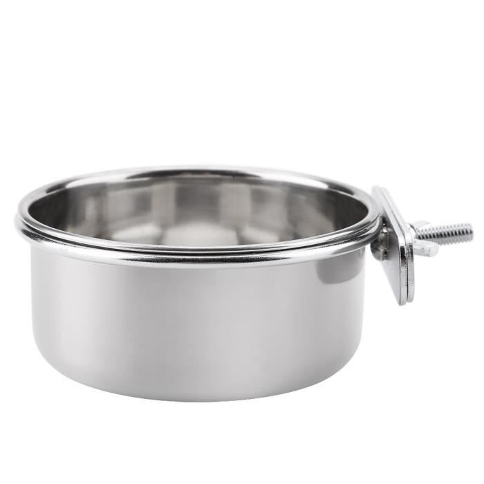 Comparer les prix de SALUTUYA-Mangeoire pour cage à oiseaux Bol d'alimentation en eau pour perroquet en acier inoxydable animalerie d'aliment