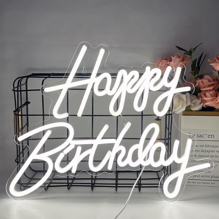 Joyeux Anniversaire Signe Néon Joyeux Anniversaire Signe Led Joyeux Anniversaire Décorations