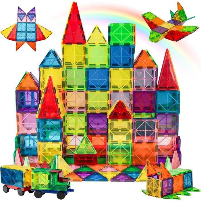 100 Blocs Magnétiques Pour Enfants - Construisez Un Village Château Fort - Jeu Magnétique Pour Les 3 Ans Et Plus - Jeux - Jouets 100 Blocs Magnétiques Pour Enfants - Construisez Un Village Château Fort - Jeu Magnétique Pour Les 3 Ans Et Plus - Jeux - Jouets