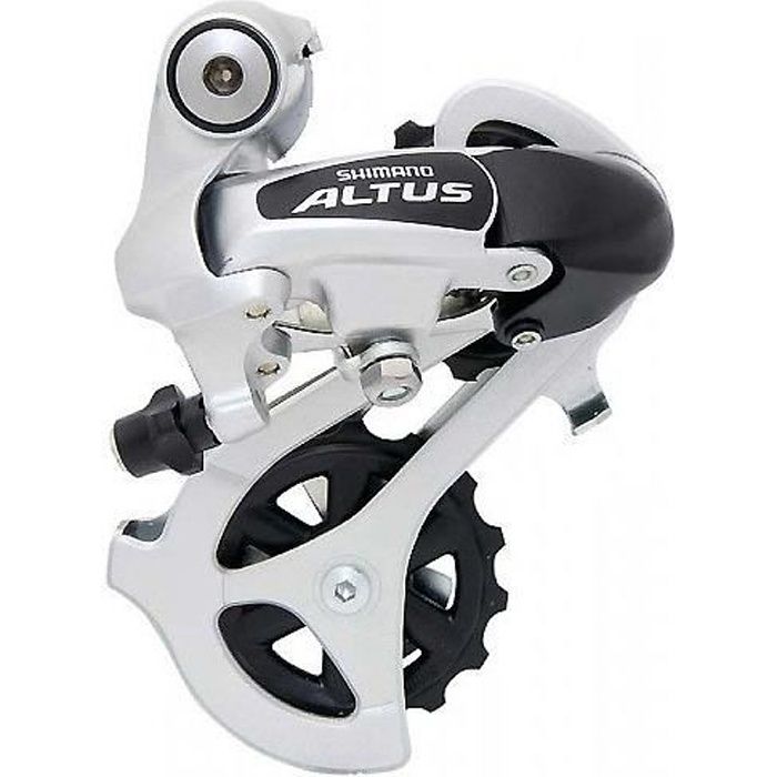 Dérailleur arrière VTT Shimano Altus 7/8 vitesses - Blanc et noir