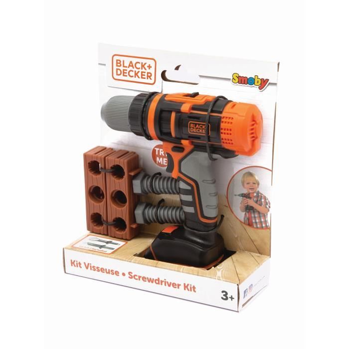 Smoby - Black+Decker - Perceuse Visseuse Mécanique - Cdiscount