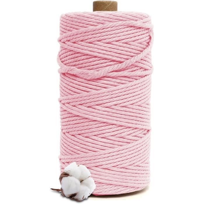 Fil nylon macramé 3mm pour 200m couleur bordeaux | maison-macramé