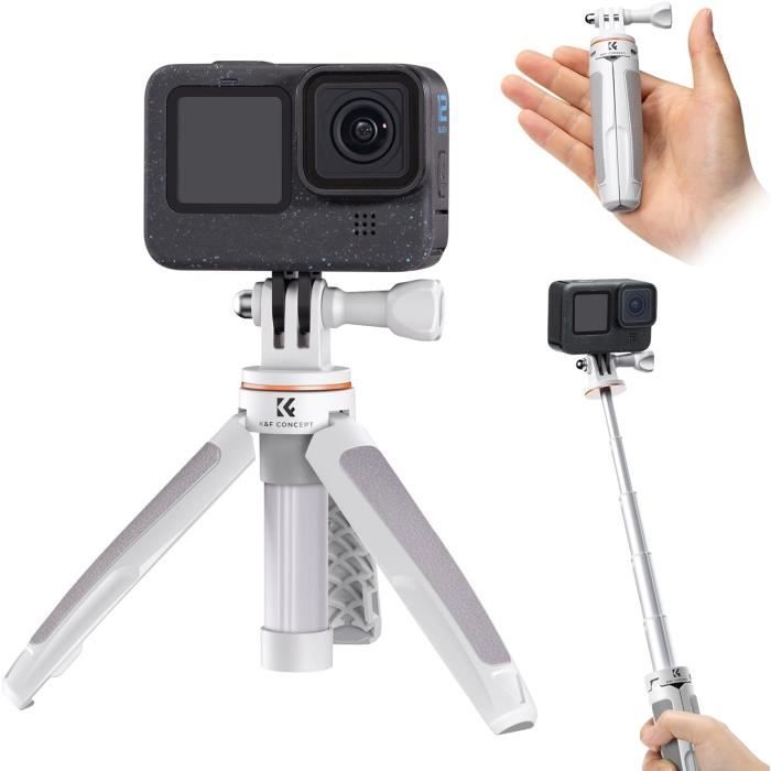 Mini Trépied Perche à Selfie K&F Concept - 33 Cm Max - Compatible GoPro, DJI Osmo, Insta360 - Charge 2 Kg