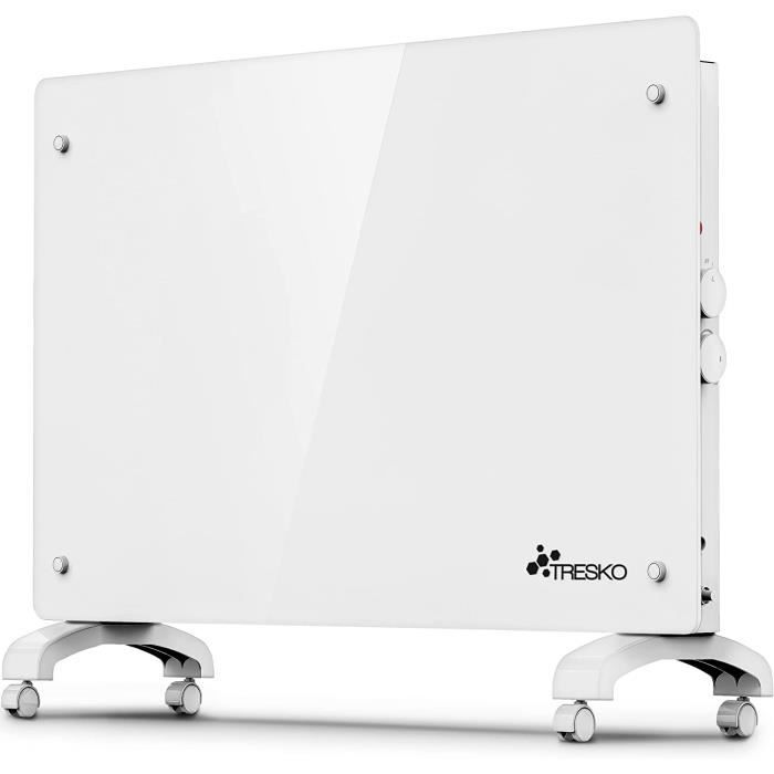 Radiateur Infrarouge Sur Pied 2000W TRESKO - Chauffage Terrasse Intérieur/extérieur - Télécommande, Minuterie - IP34
